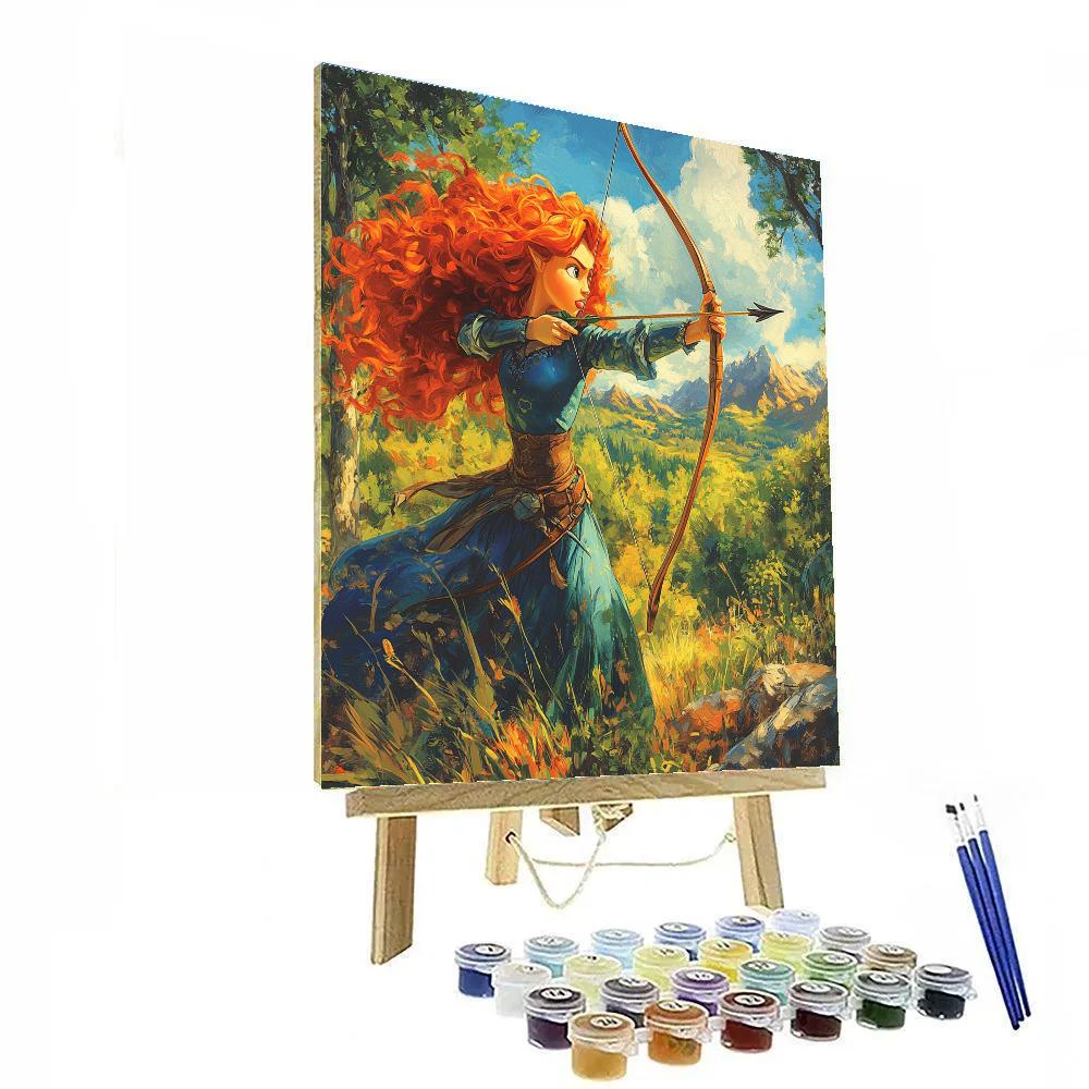 Merida’s Brave Archery Challenge Disney Inspired painting number kit