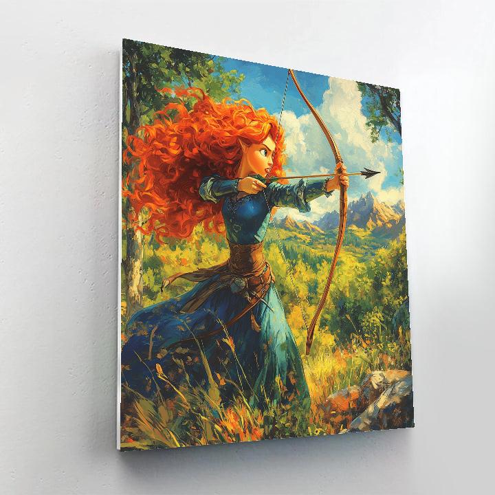 Merida’s Brave Archery Challenge Disney Inspired painting number kit