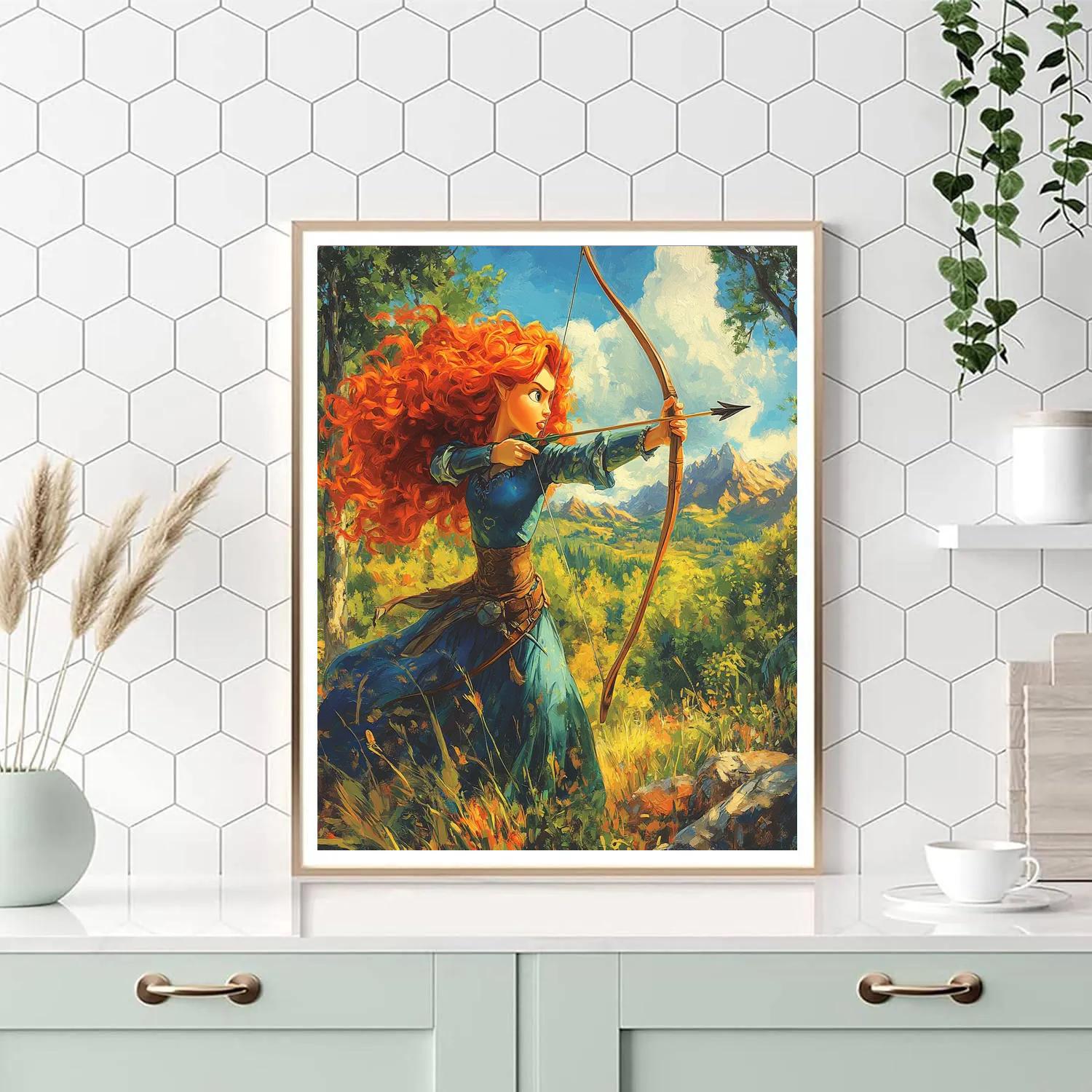 Merida’s Brave Archery Challenge Disney Inspired painting number kit