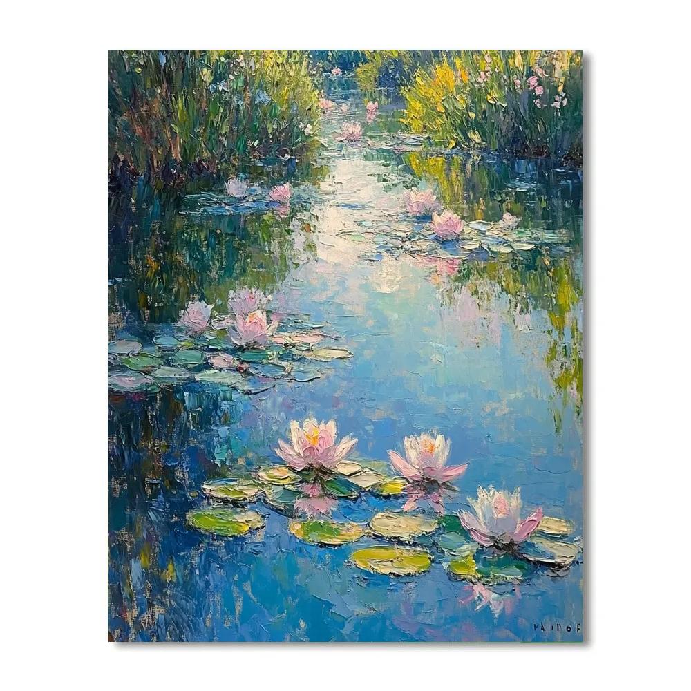 Claude Monet Inspired Water Lilies painting number kit