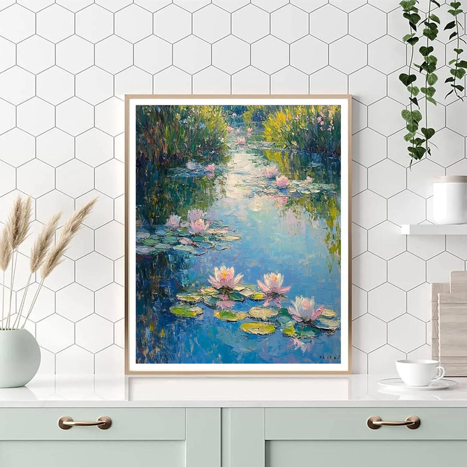 Claude Monet Inspired Water Lilies painting number kit