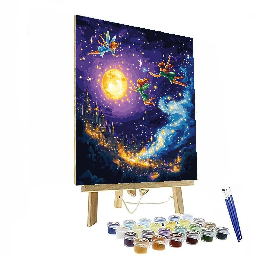 Peter Pan And Tinker Bell’s Night Flight Disney Inspired Painting by numbers kit