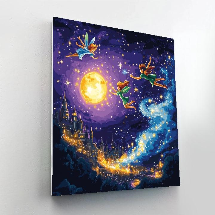 Peter Pan And Tinker Bell’s Night Flight Disney Inspired Painting by numbers kit