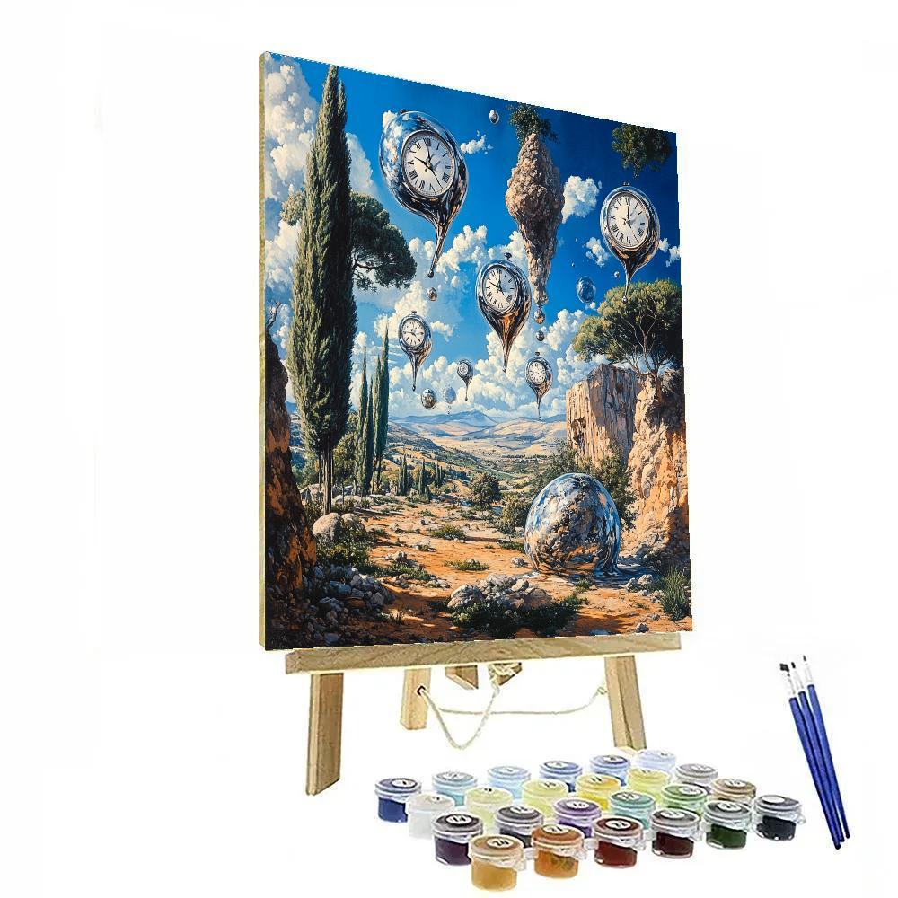 Salvador Dali Inspired Surreal Landscape Numbered painting kits