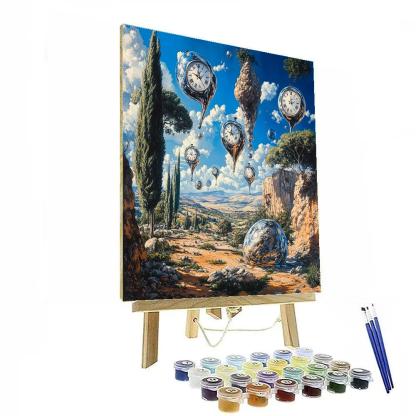 Salvador Dali Inspired Surreal Landscape Numbered painting kits