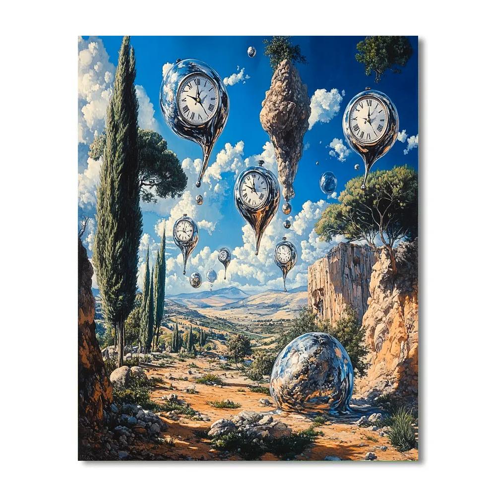 Salvador Dali Inspired Surreal Landscape Numbered painting kits