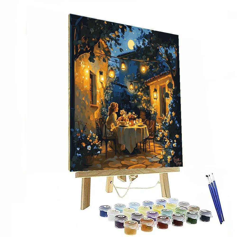 Lady And Tramp’s Moonlit Dinner Disney Inspired Number painting