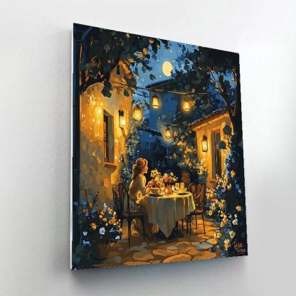 Lady And Tramp’s Moonlit Dinner Disney Inspired Number painting