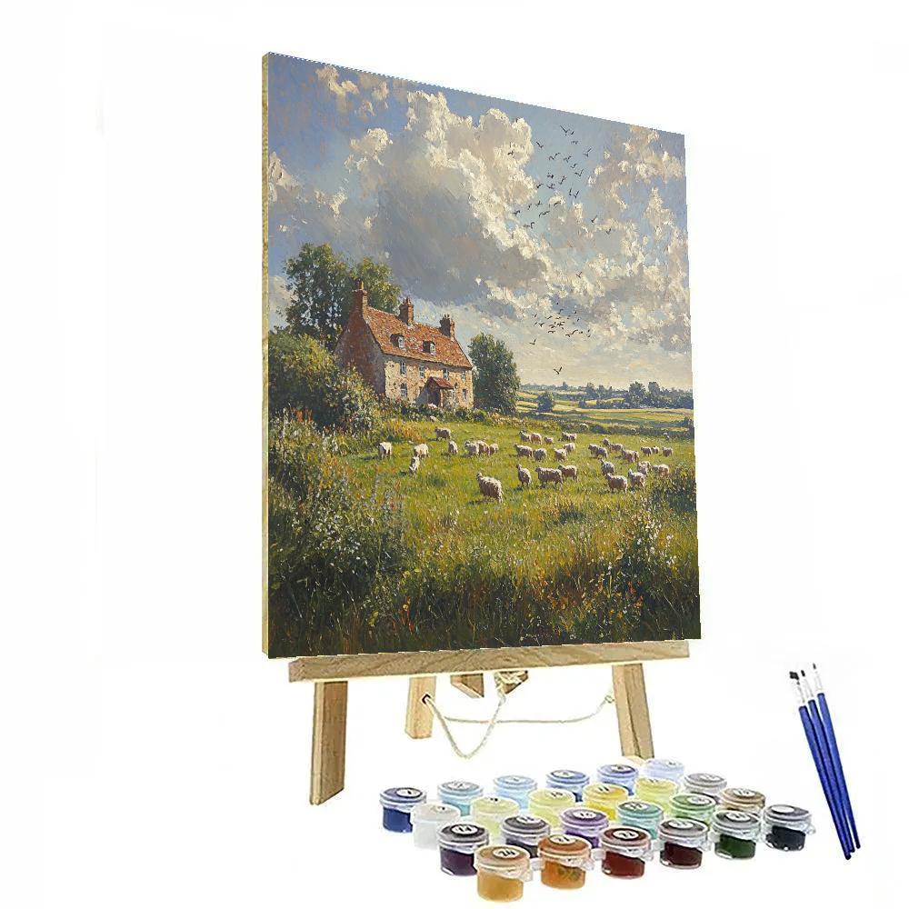 John Constable Inspired Rustic Countryside paint by numbers