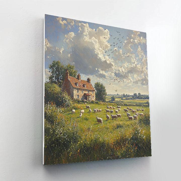 John Constable Inspired Rustic Countryside paint by numbers