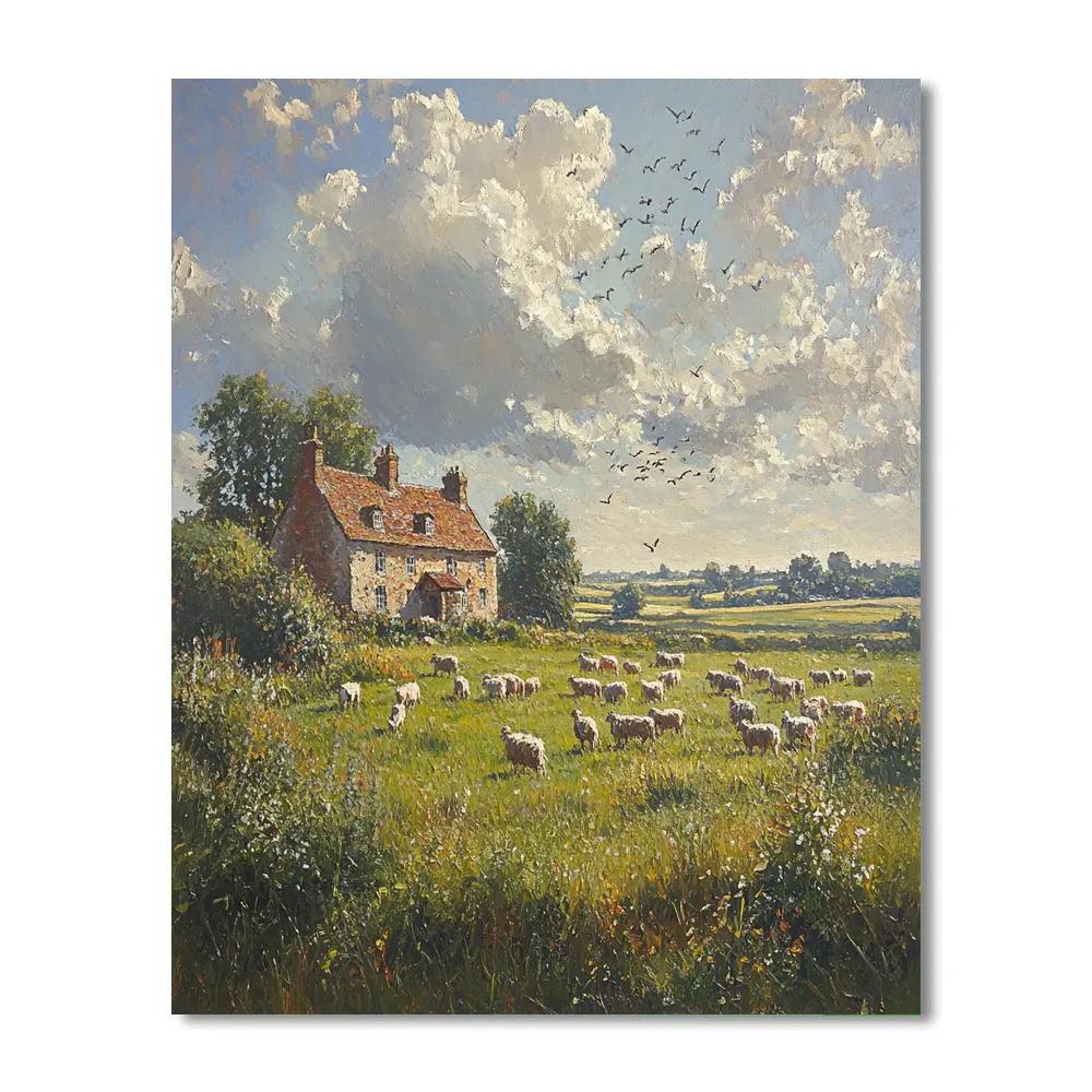 John Constable Inspired Rustic Countryside paint by numbers