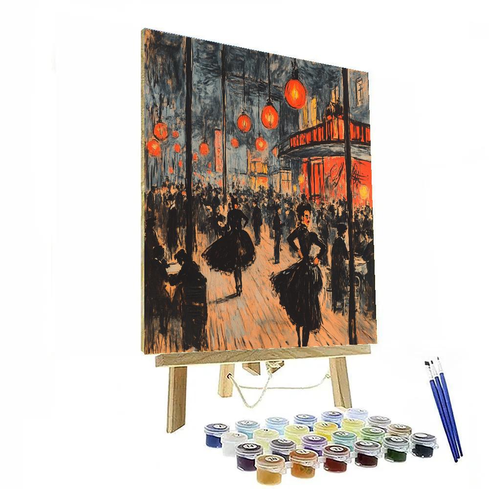 Henri De Toulouse-Lautrec Inspired Moulin Rouge Numbered painting kits