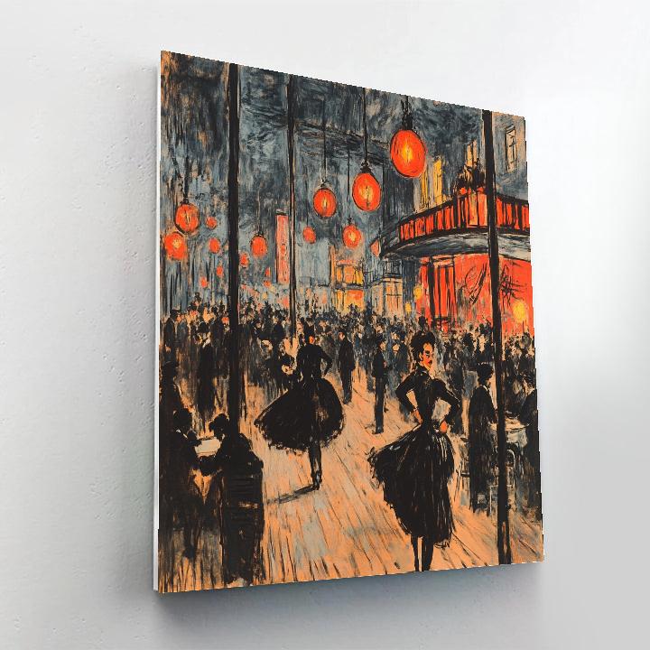 Henri De Toulouse-Lautrec Inspired Moulin Rouge Numbered painting kits