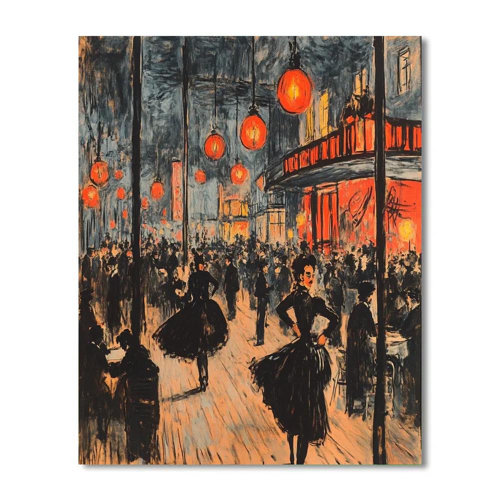 Henri De Toulouse-Lautrec Inspired Moulin Rouge Numbered painting kits