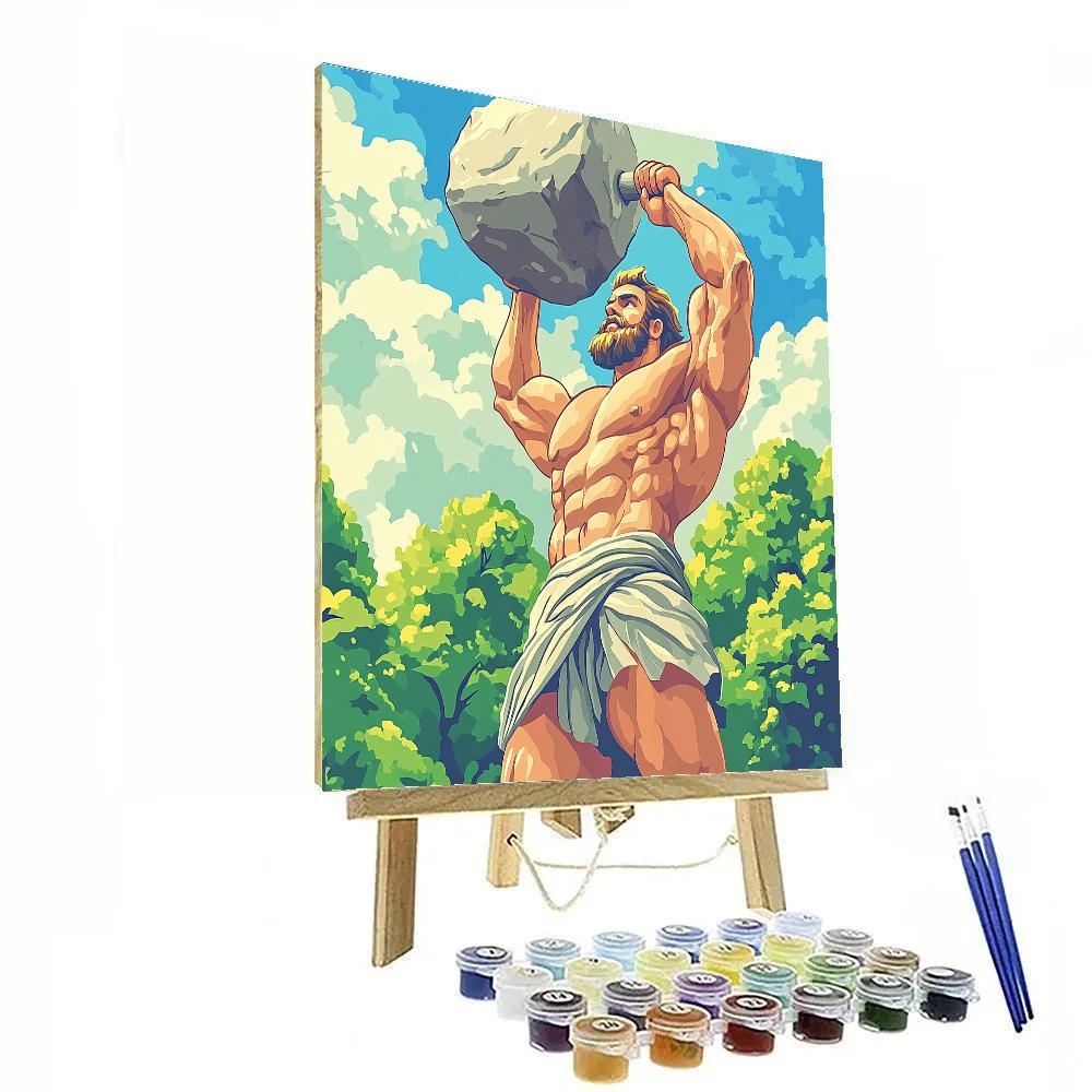 Hercules’ Heroic Strength Test Disney Inspired paint by color