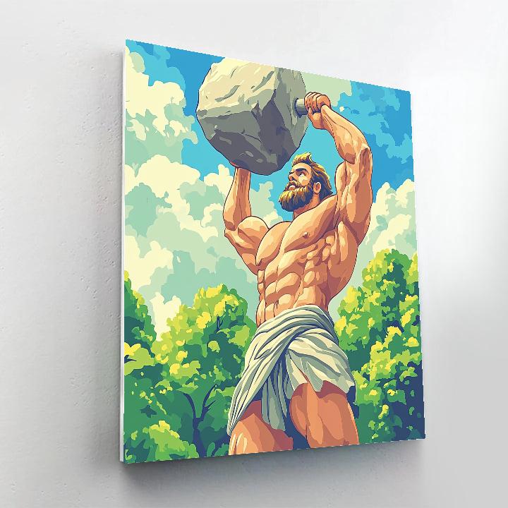 Hercules’ Heroic Strength Test Disney Inspired paint by color
