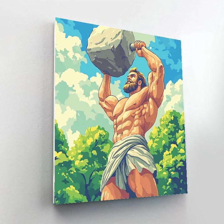 Hercules’ Heroic Strength Test Disney Inspired paint by color