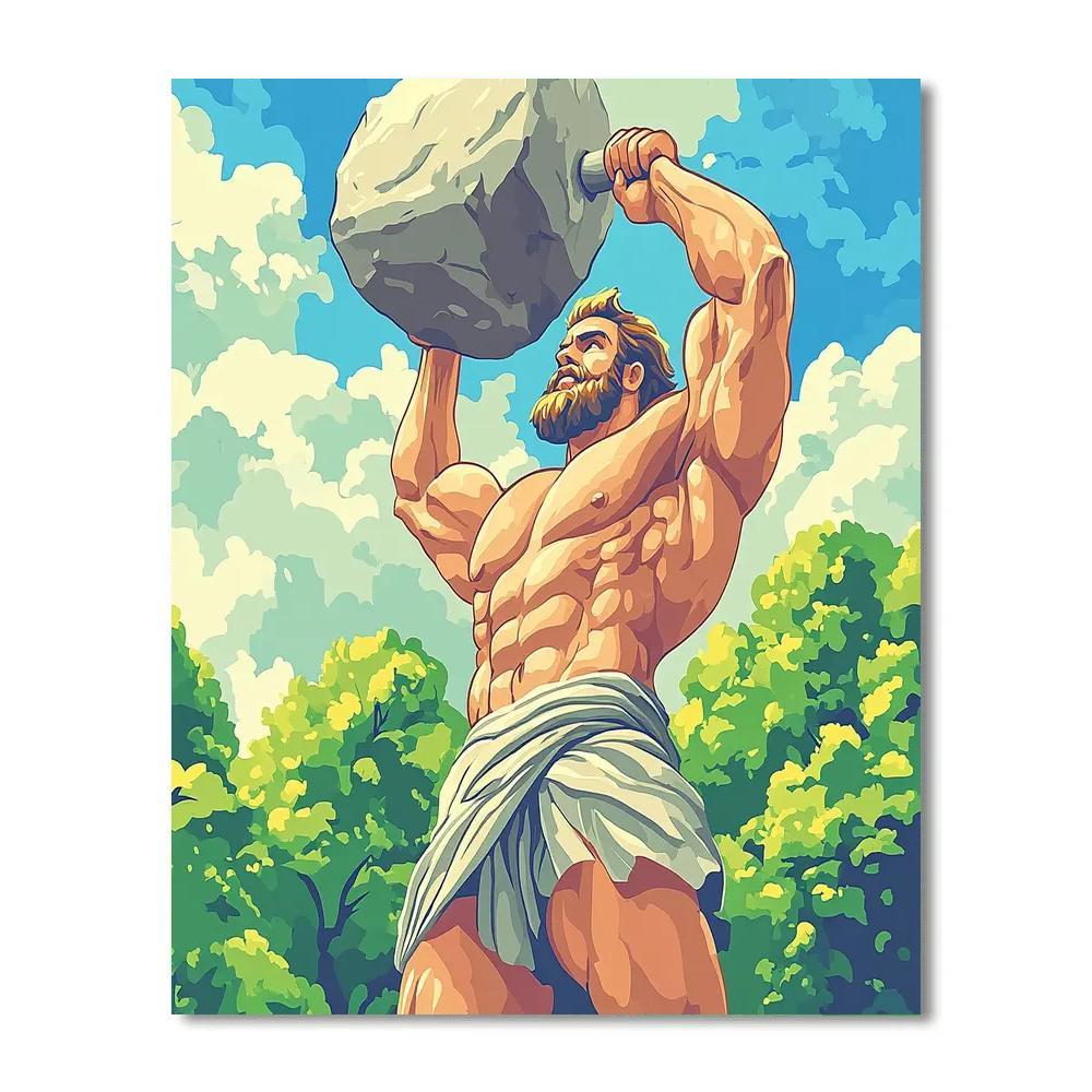 Hercules’ Heroic Strength Test Disney Inspired paint by color