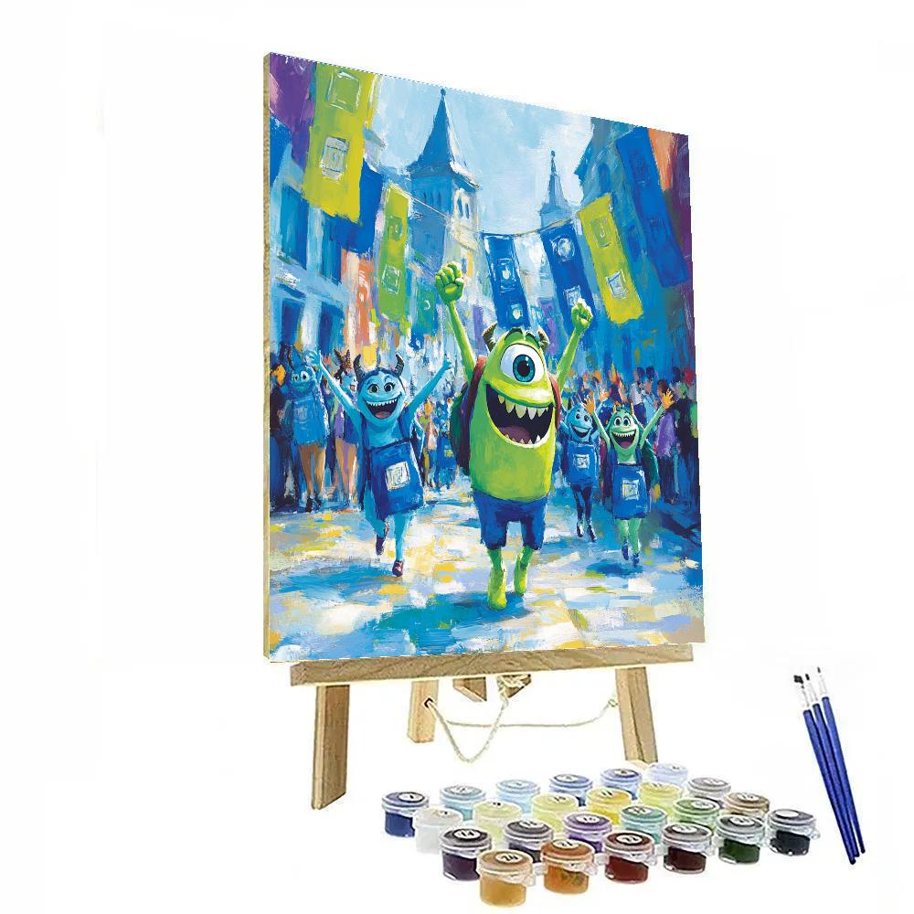 Mike Wazowski’s Monster Campus Pride Disney Inspired Painting by numbers kit