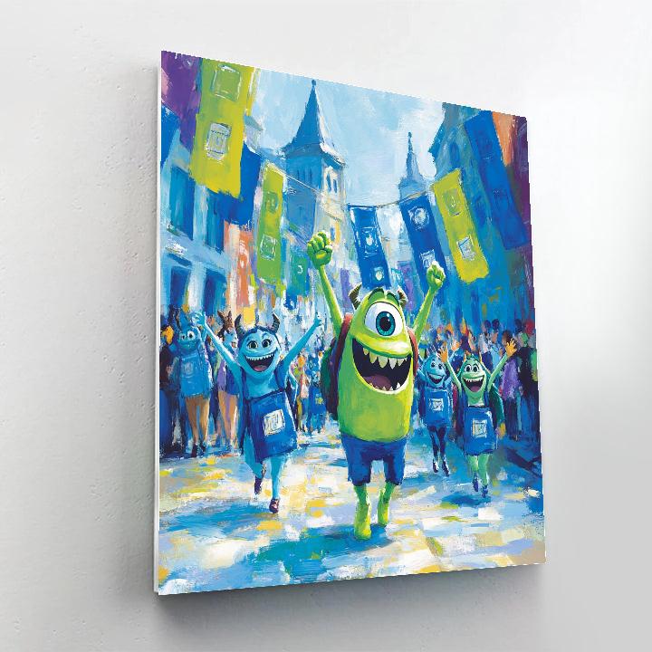 Mike Wazowski’s Monster Campus Pride Disney Inspired Painting by numbers kit