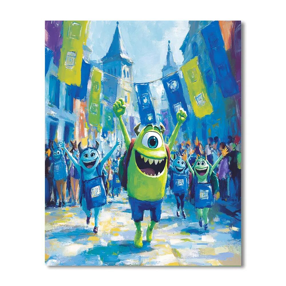 Mike Wazowski’s Monster Campus Pride Disney Inspired Painting by numbers kit