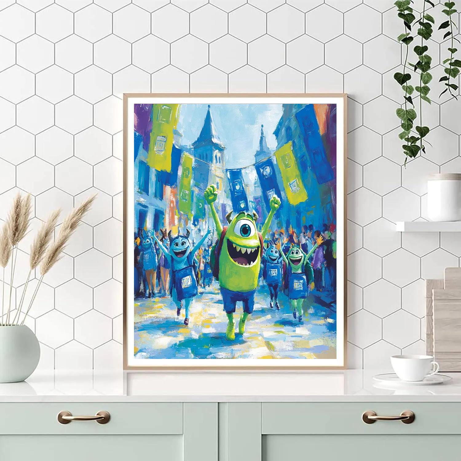Mike Wazowski’s Monster Campus Pride Disney Inspired Painting by numbers kit