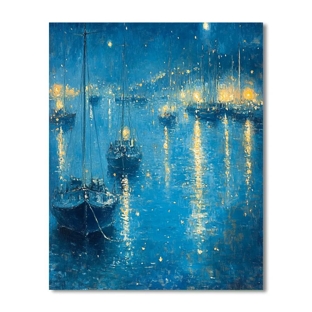 James Whistler Inspired Nocturne Harbour painting number kit