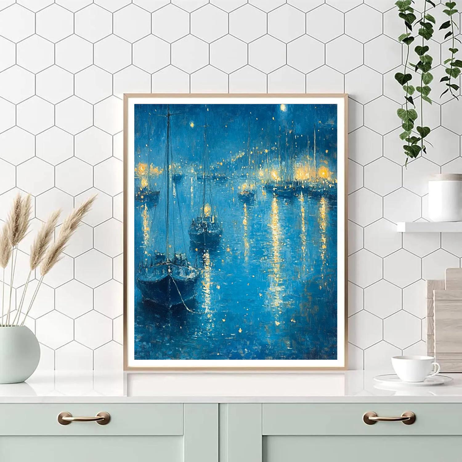 James Whistler Inspired Nocturne Harbour painting number kit