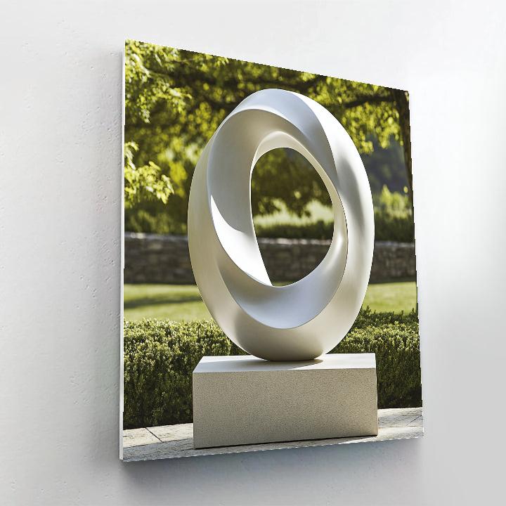 Barbara Hepworth Inspired Modern Sculpture Number painting