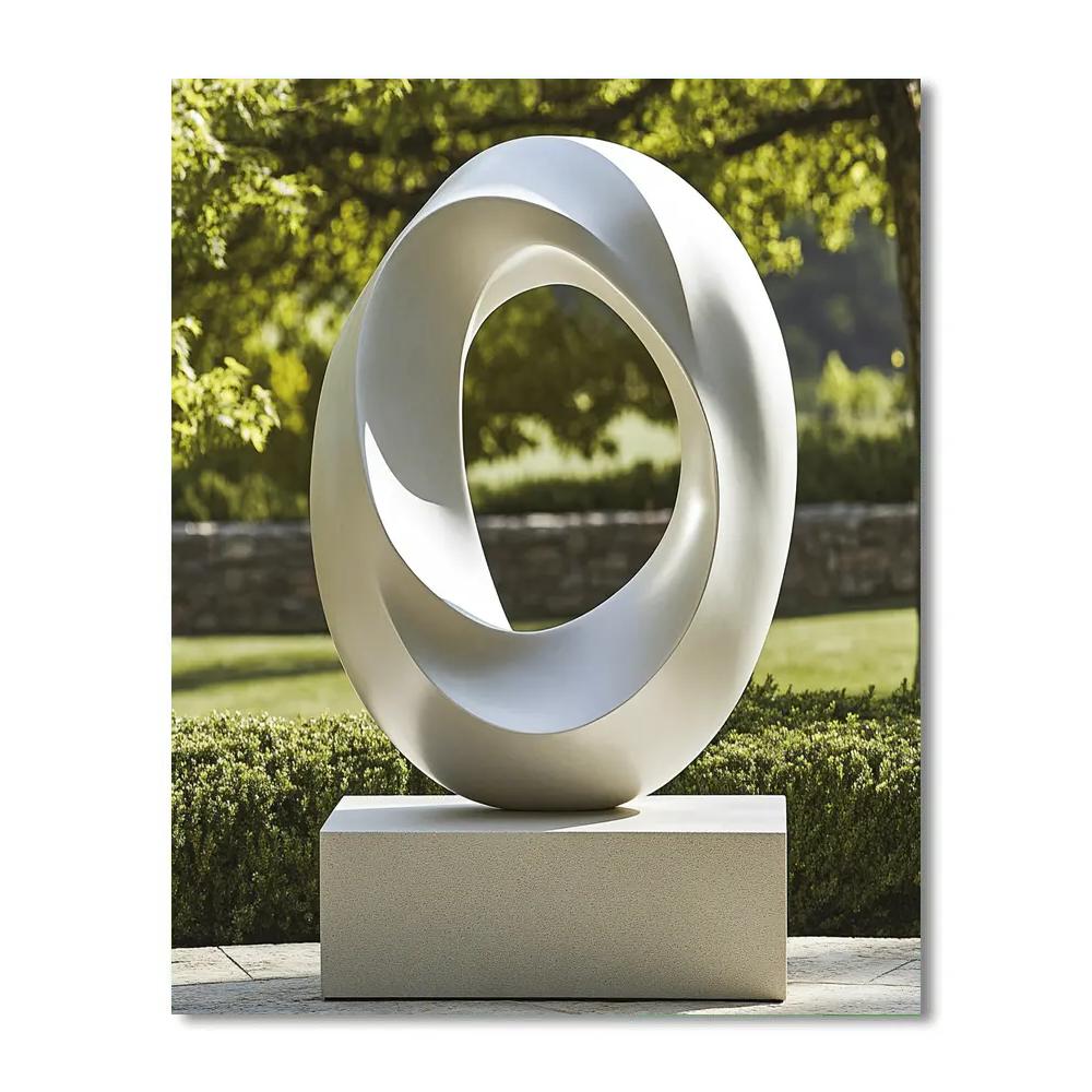 Barbara Hepworth Inspired Modern Sculpture Number painting