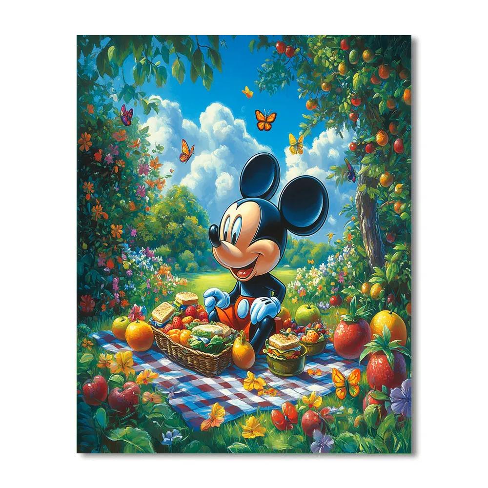 Mickey Mouse’s Summer Picnic Adventure Disney Inspired painting number kit