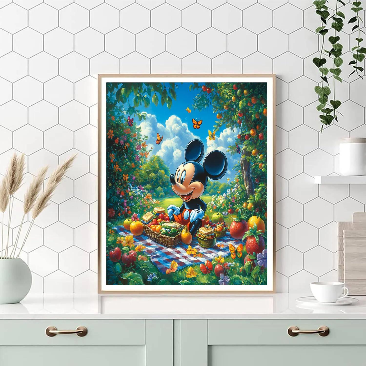 Mickey Mouse’s Summer Picnic Adventure Disney Inspired painting number kit