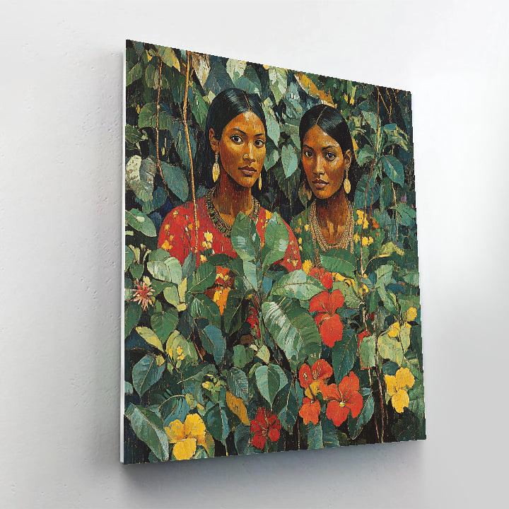 Paul Gauguin Inspired Tahitian Women paint by color