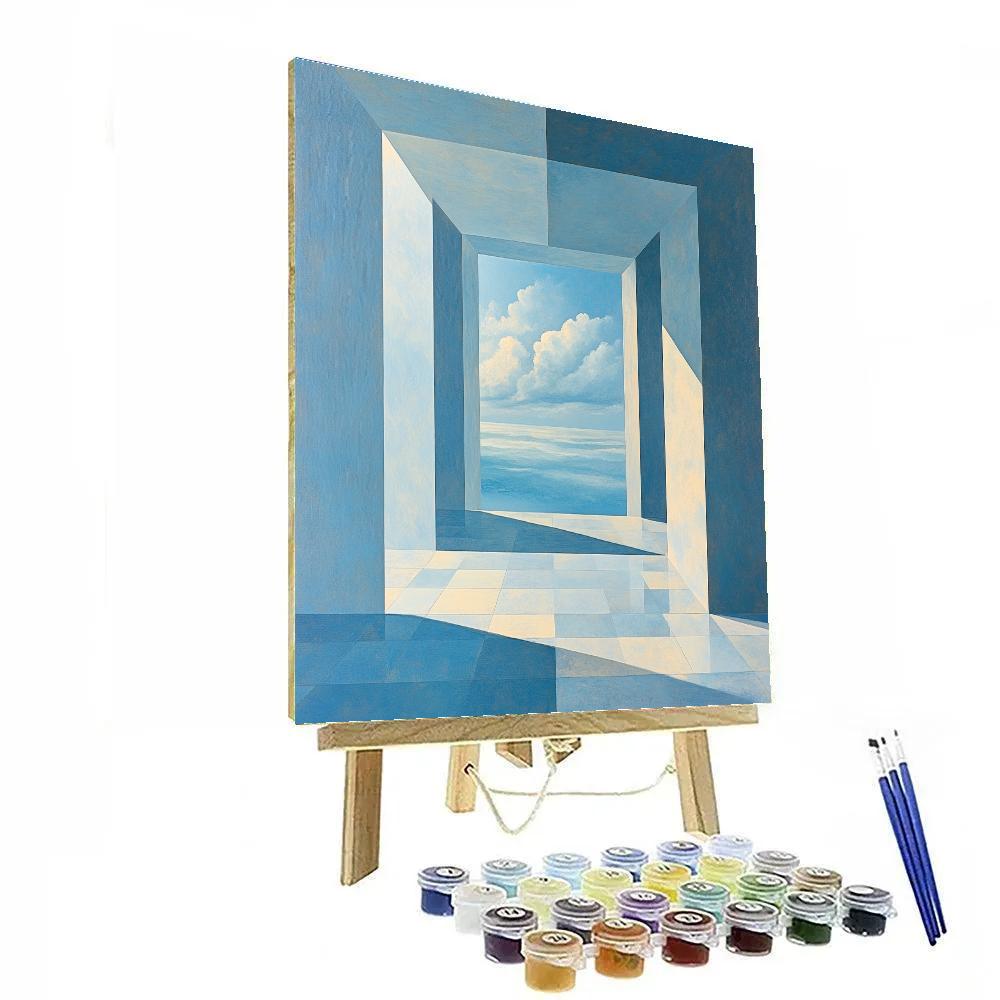 René Magritte Inspired Double Reality Paint by numbers art