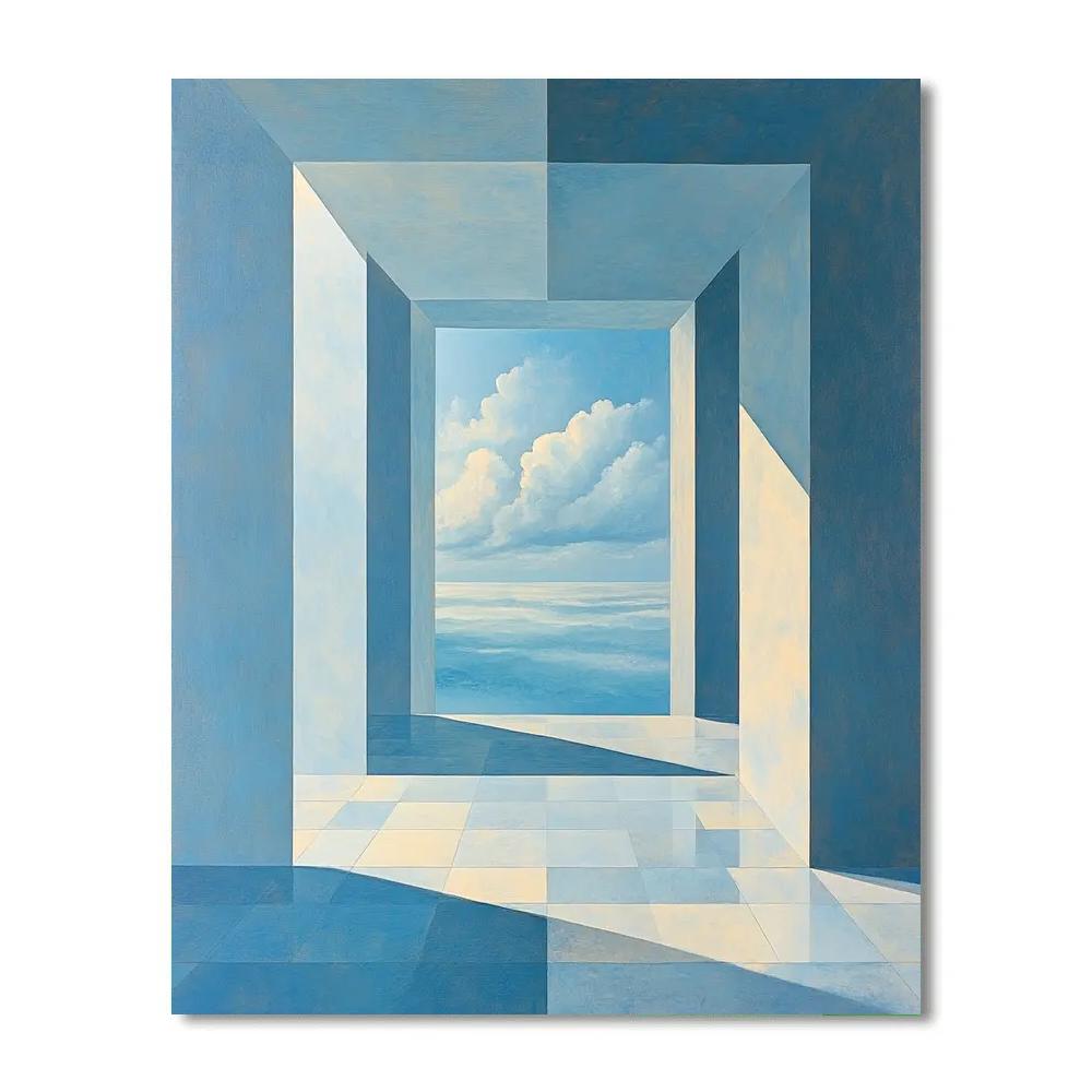 René Magritte Inspired Double Reality Paint by numbers art