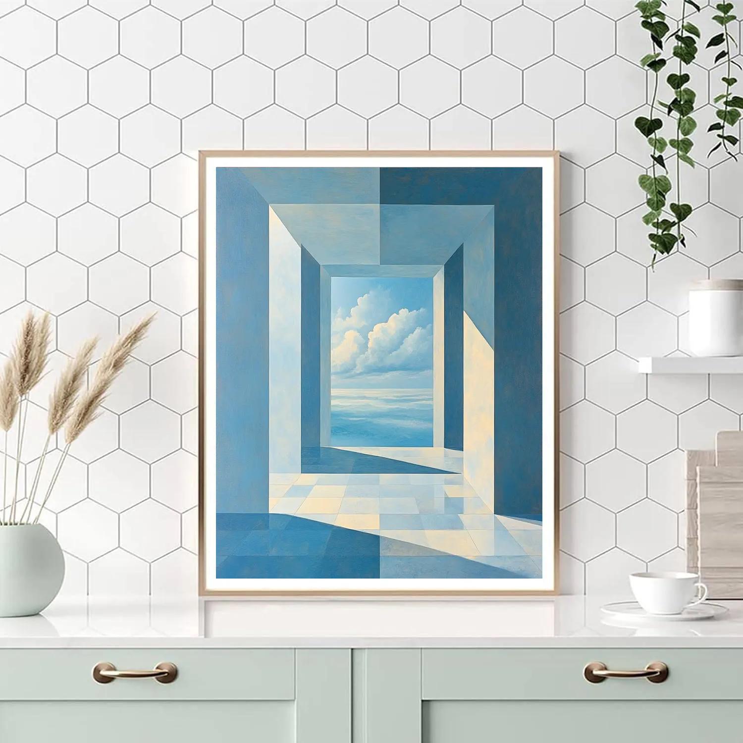 René Magritte Inspired Double Reality Paint by numbers art