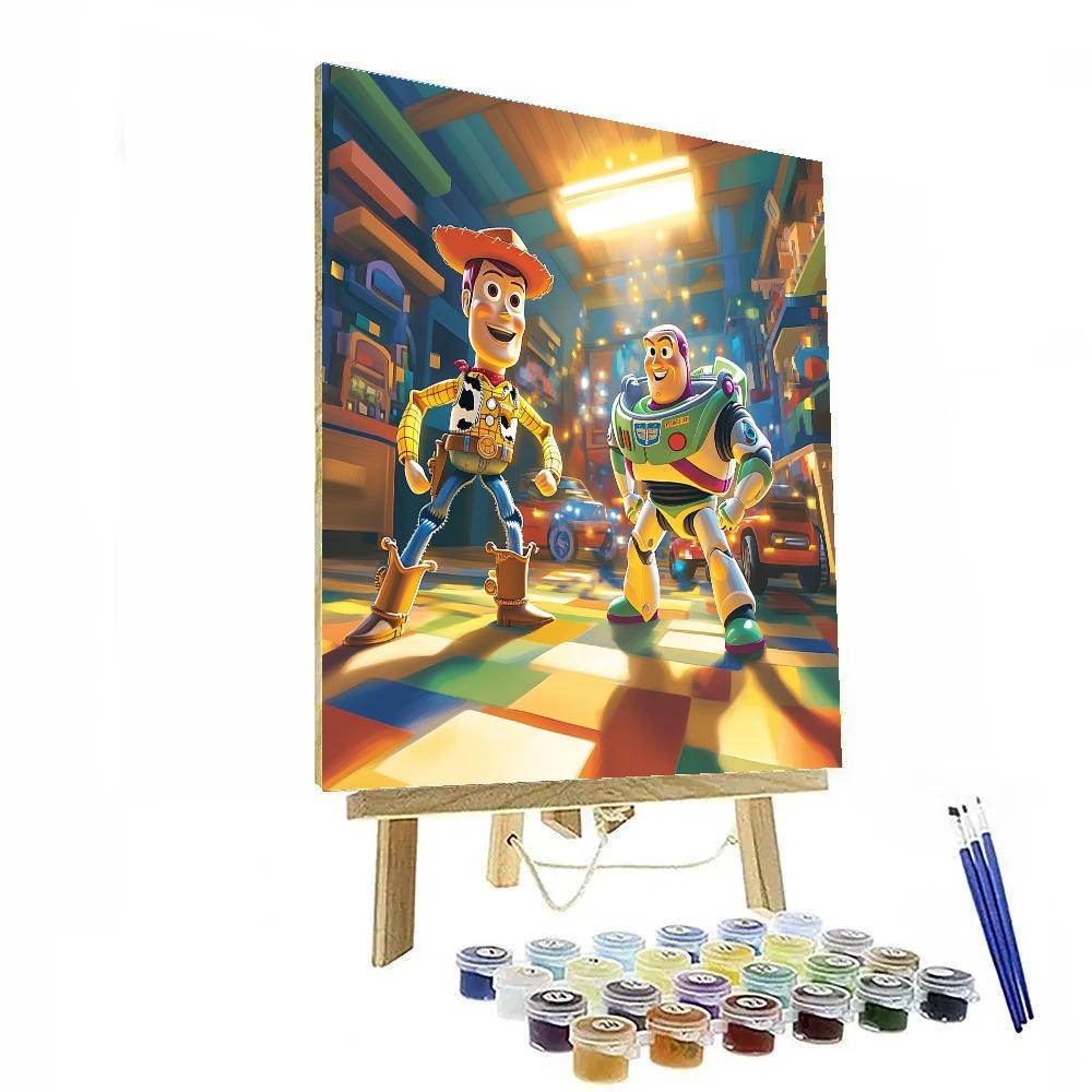 Buzz Lightyear And Woody’s Toy Room Quest Disney Inspired Paint by numbers art