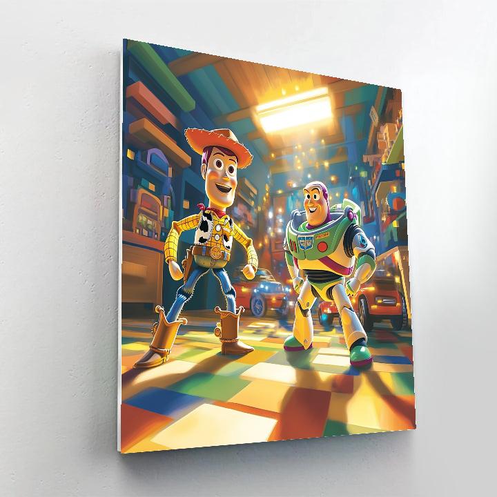 Buzz Lightyear And Woody’s Toy Room Quest Disney Inspired Paint by numbers art