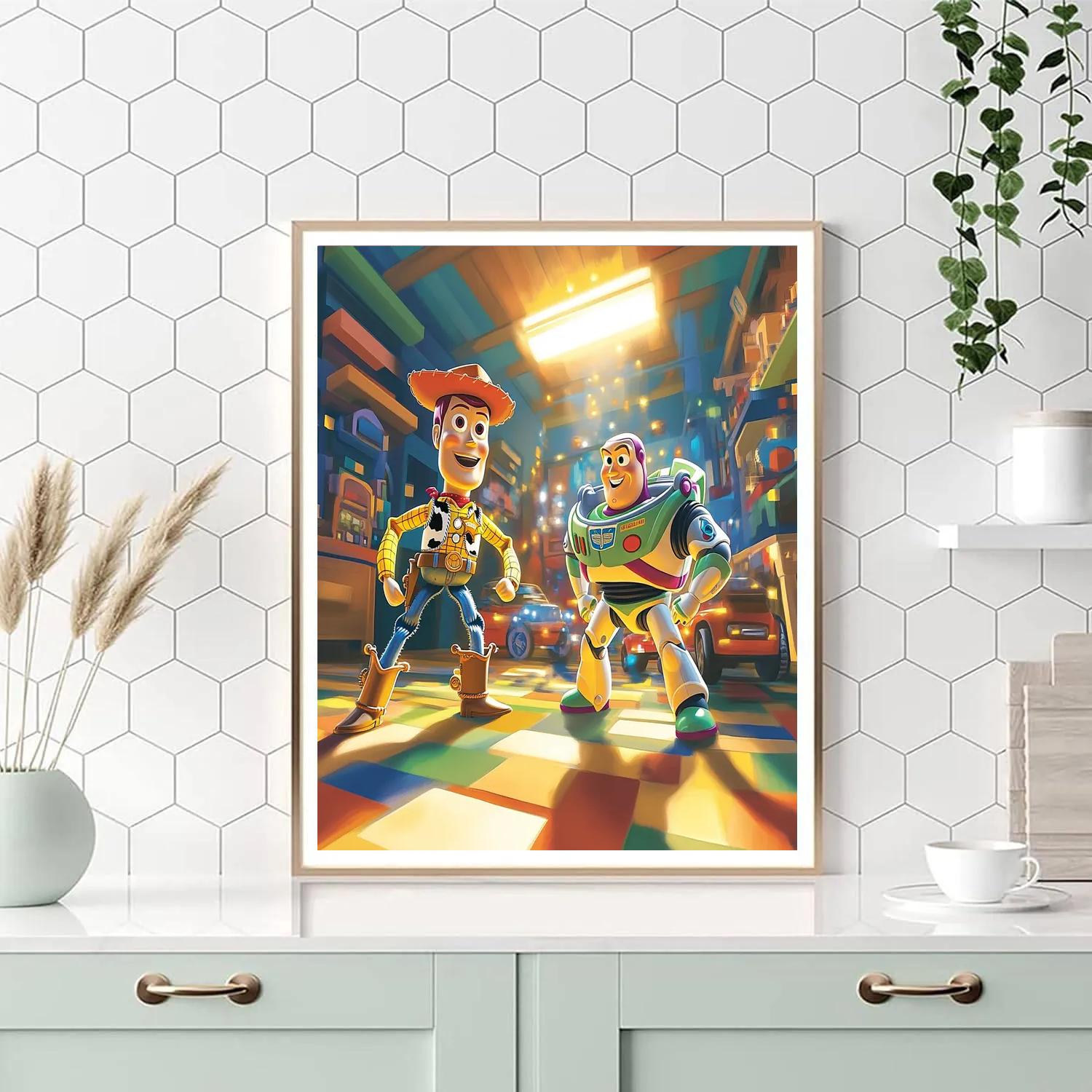 Buzz Lightyear And Woody’s Toy Room Quest Disney Inspired Paint by numbers art
