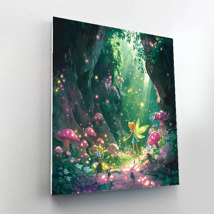 Tinker Bell’s Secret Fairy Glade Disney Inspired paint by color