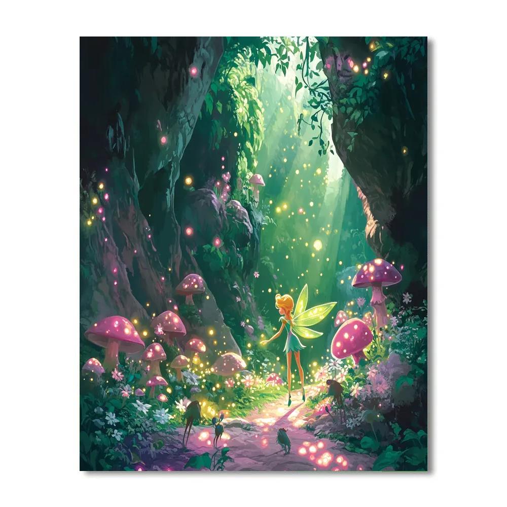 Tinker Bell’s Secret Fairy Glade Disney Inspired paint by color