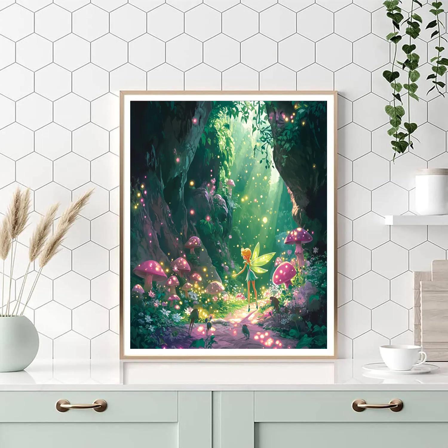 Tinker Bell’s Secret Fairy Glade Disney Inspired paint by color