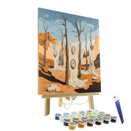 Salvador Dali Inspired Melting Clocks paint by color