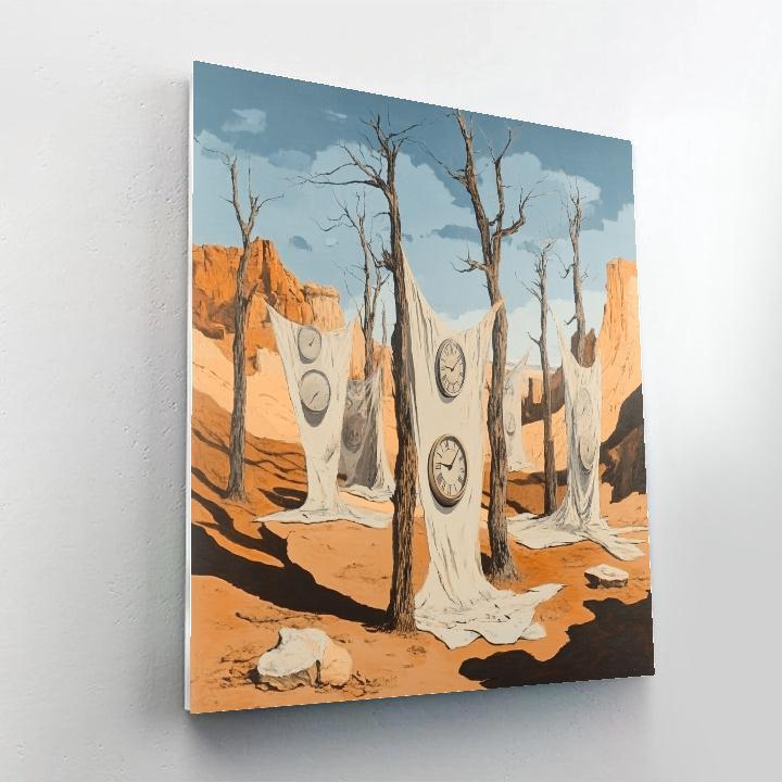 Salvador Dali Inspired Melting Clocks paint by color