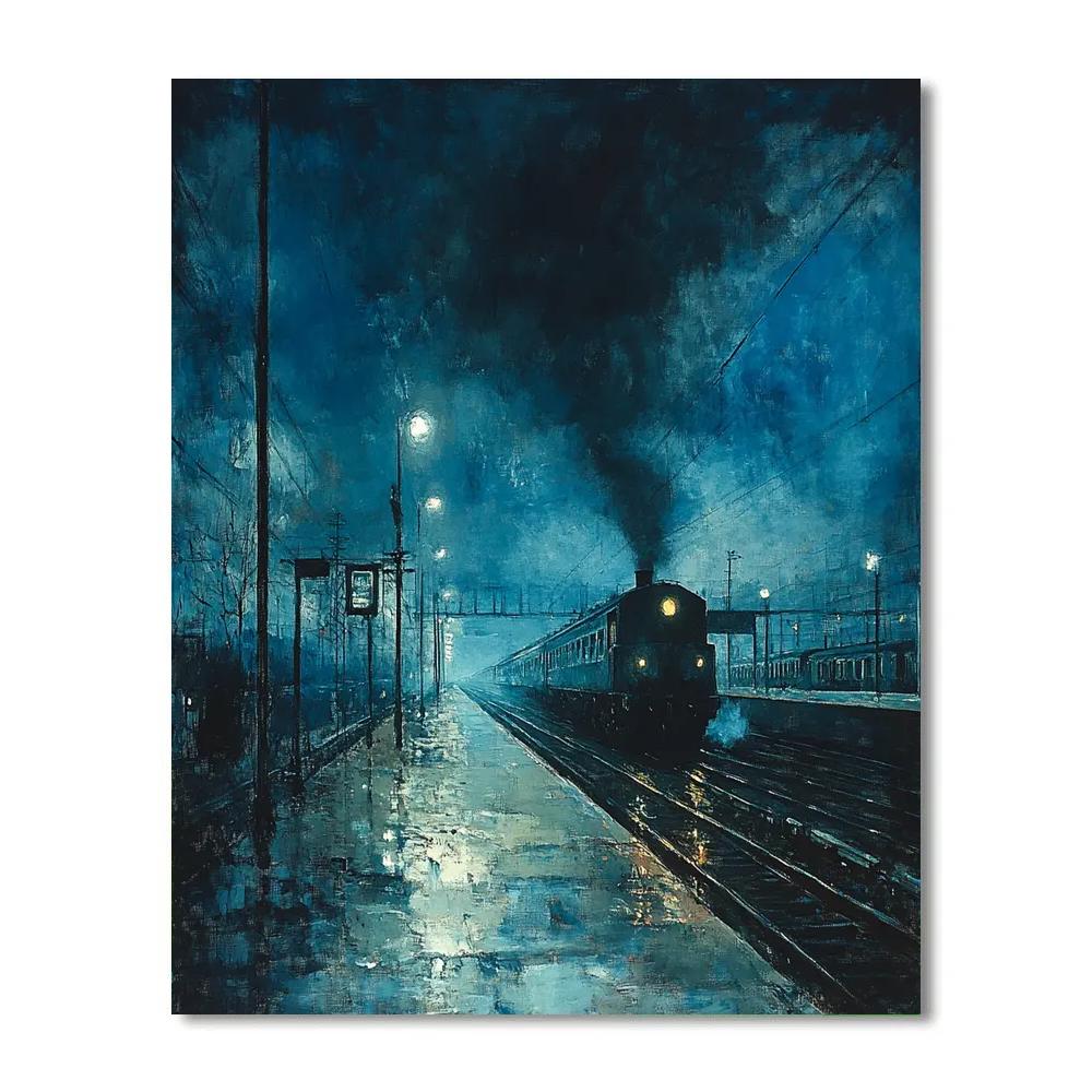 Edvard Munch Inspired Twilight Express Paint by numbers art