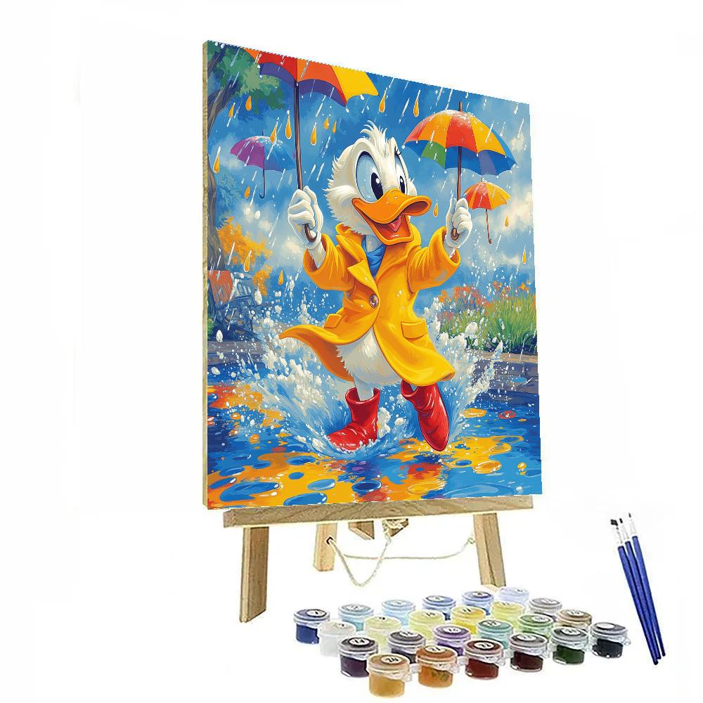 Donald Duck’s Rainy Day Splash Disney Inspired Paint by numbers kits