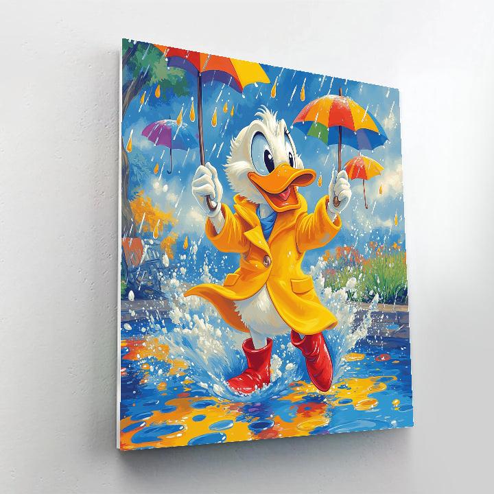 Donald Duck’s Rainy Day Splash Disney Inspired Paint by numbers kits