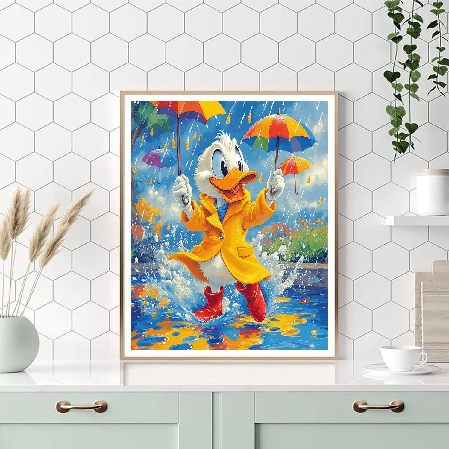 Donald Duck’s Rainy Day Splash Disney Inspired Paint by numbers kits