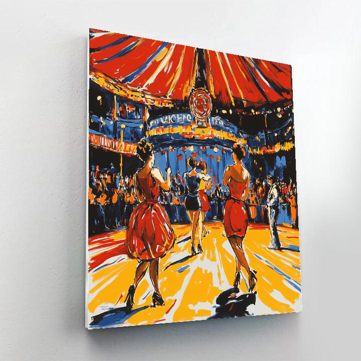 Henri Toulouse-Lautrec Inspired Circus Performers DIY paint by numbers