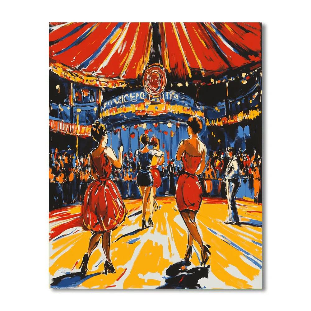 Henri Toulouse-Lautrec Inspired Circus Performers DIY paint by numbers